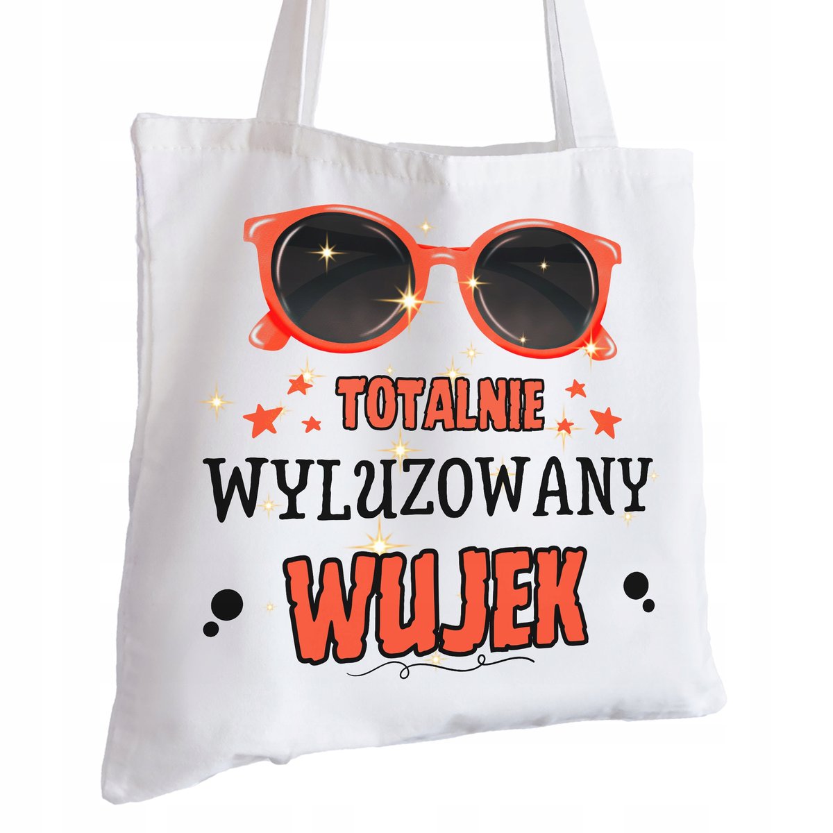 Torba Bawełniana biała dla Wujka Na Prezent ekologiczna Trwały Nadruk