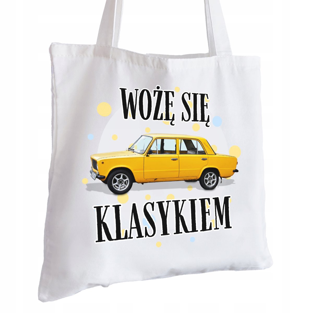 Torba Bawełniana biała dla Kierowcy Na Prezent ekologiczna Trwały Nadruk