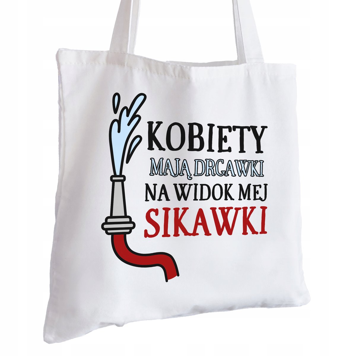 Torba Bawełniana biała dla Strażaka Na Prezent ekologiczna Trwały Nadruk