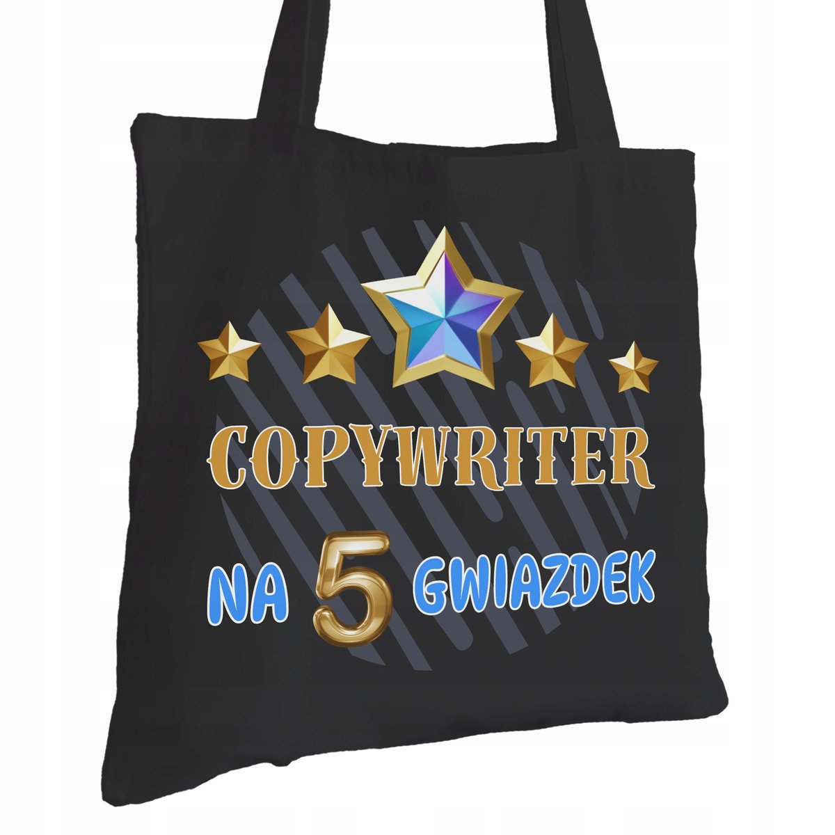 Torba Bawełniana dla Copywritera Czarna Prezent ekologiczna Trwały Nadruk