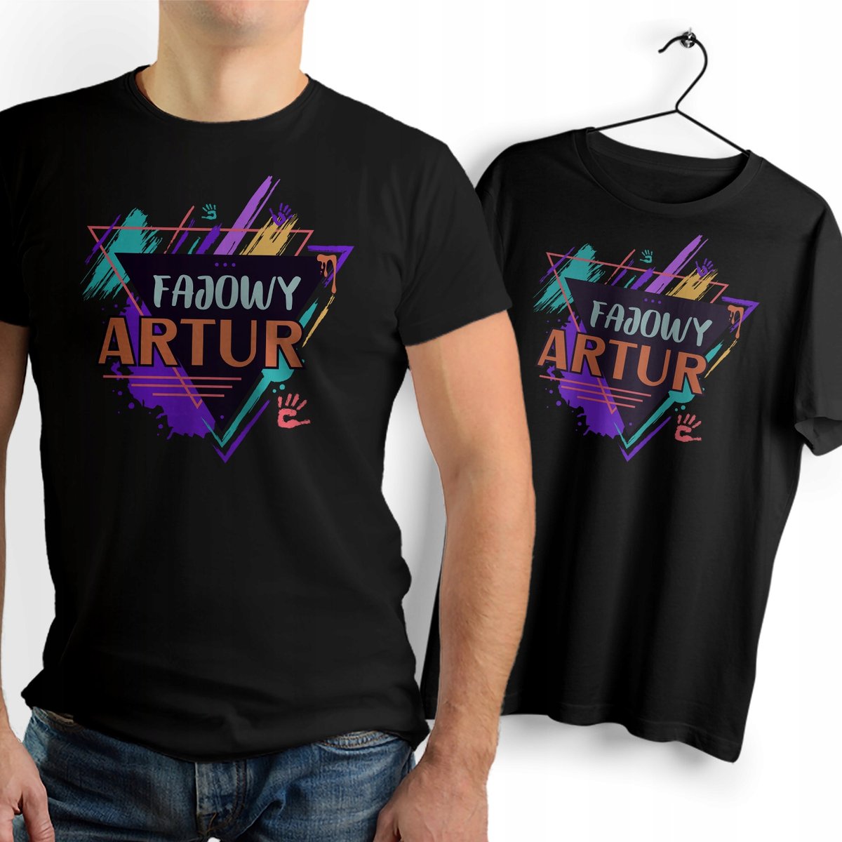 Koszulka Męska Czarna Dla Artka Artura T-Shirt Podkoszulek na Prezent