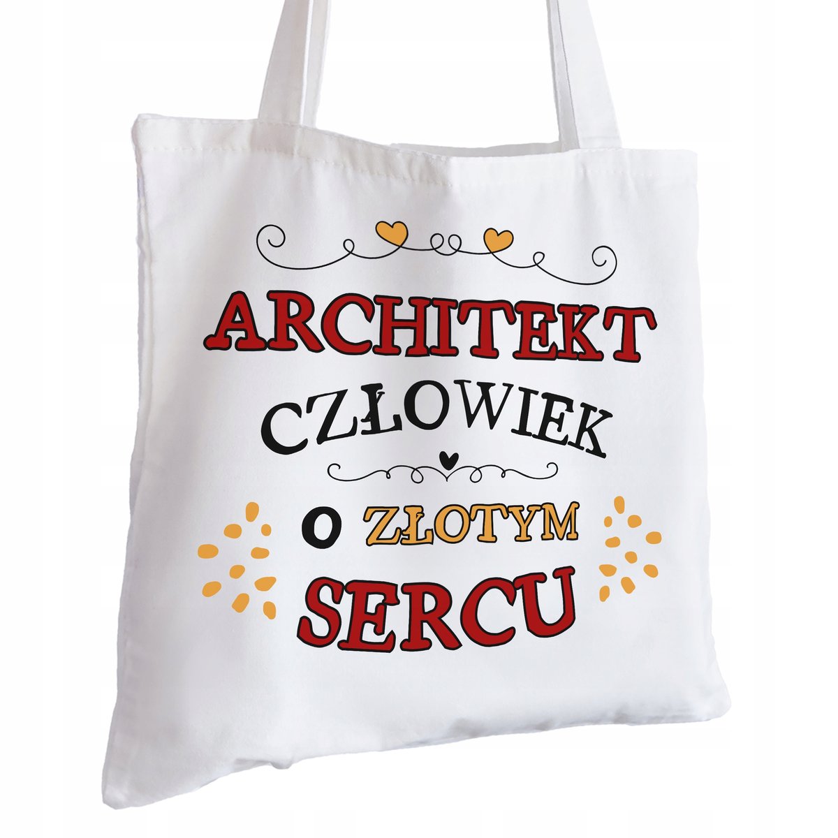 Torba Bawełniana biała dla Architekta Na Prezent ekologiczna Trwały Nadruk