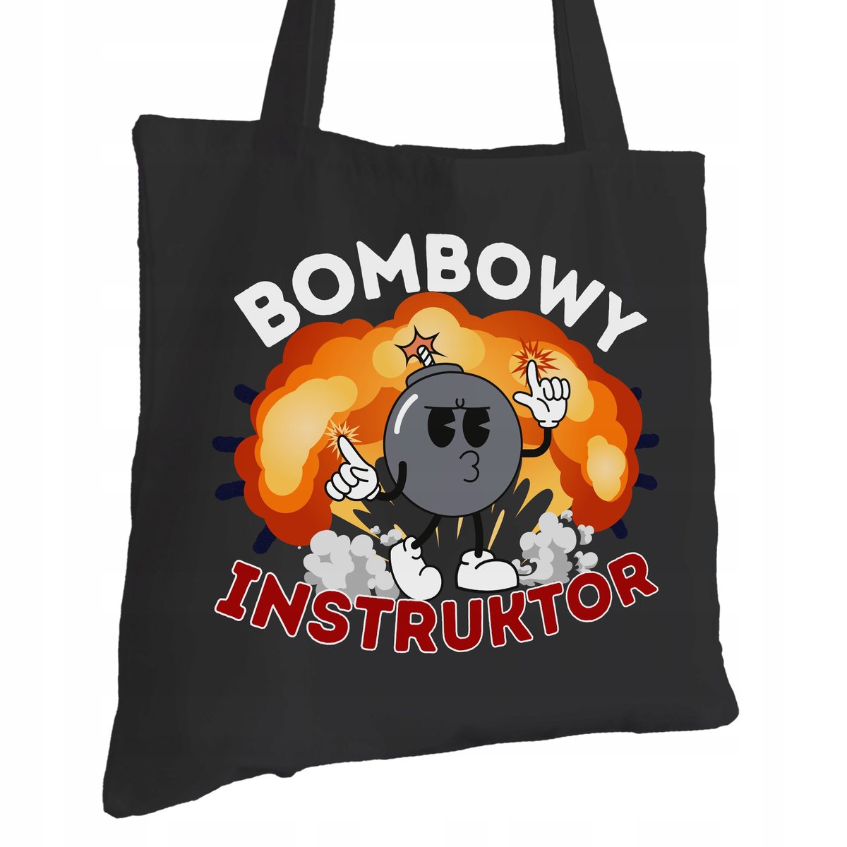 Torba Bawełniana dla Instruktora Czarna Prezent Ekologiczna Trwały Nadruk