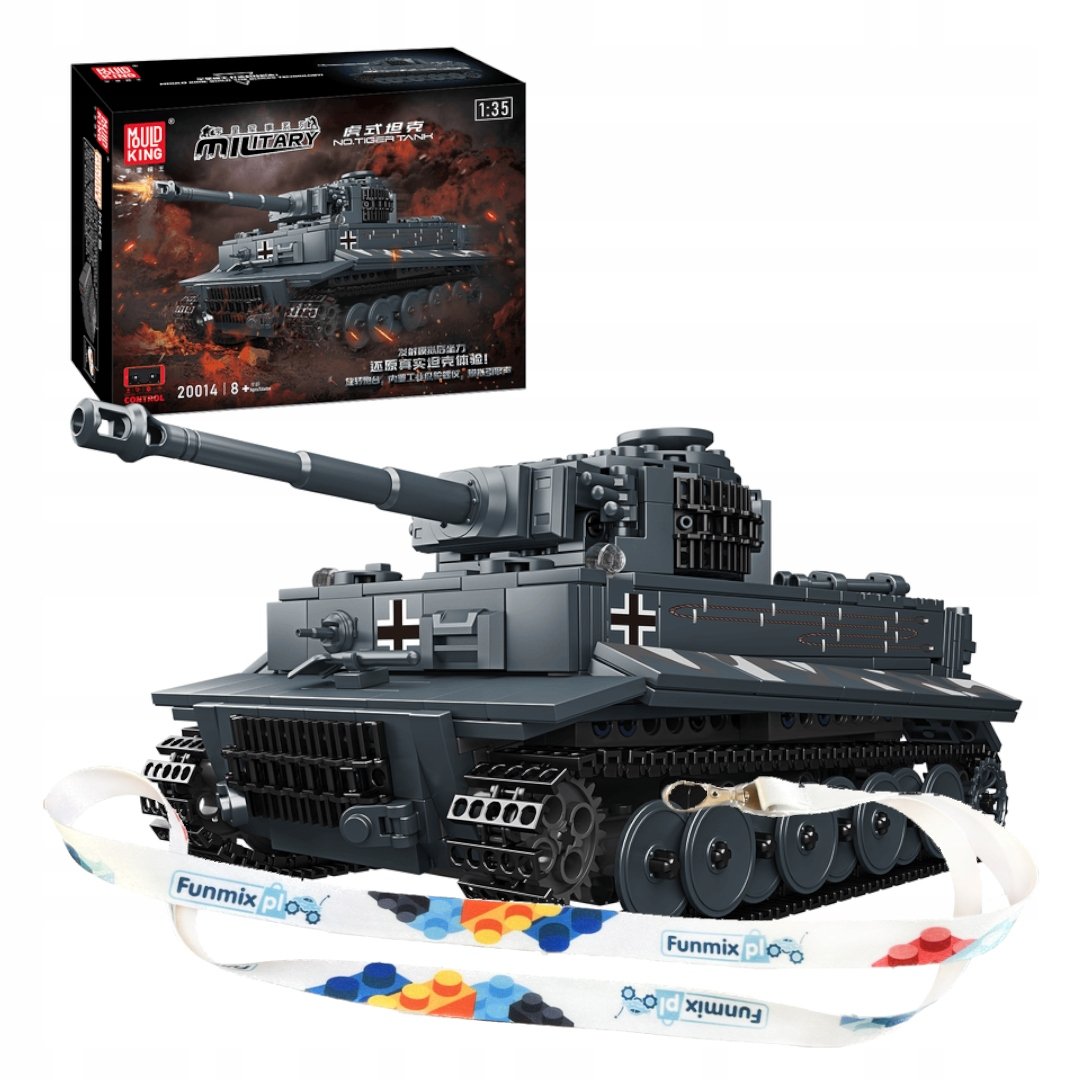 KLOCKI POJAZD CZOŁG TIGER ZDALNIE STEROWANY 800 el. MOULD KING 20014