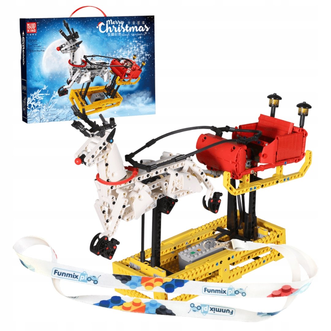 KLOCKI TECHNIC SANIE MIKOŁAJA RENIFER 788 el. MOULD KING 10010