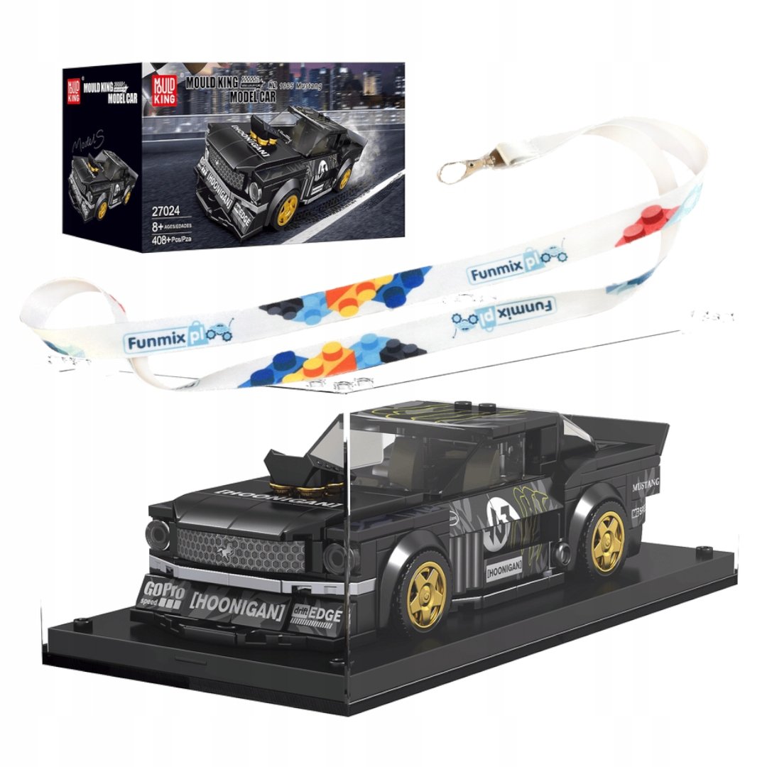 KLOCKI POJAZD SPORTOWY AUTO MUSTANG 408 el. MOULD KING 27024 + GABLOTA