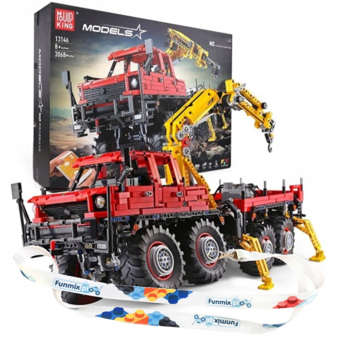KLOCKI TECHNIC DUŻA CIĘŻARÓWKA 8X8 ZDALNIE STEROWANA 3068 el. MOULD KING 13