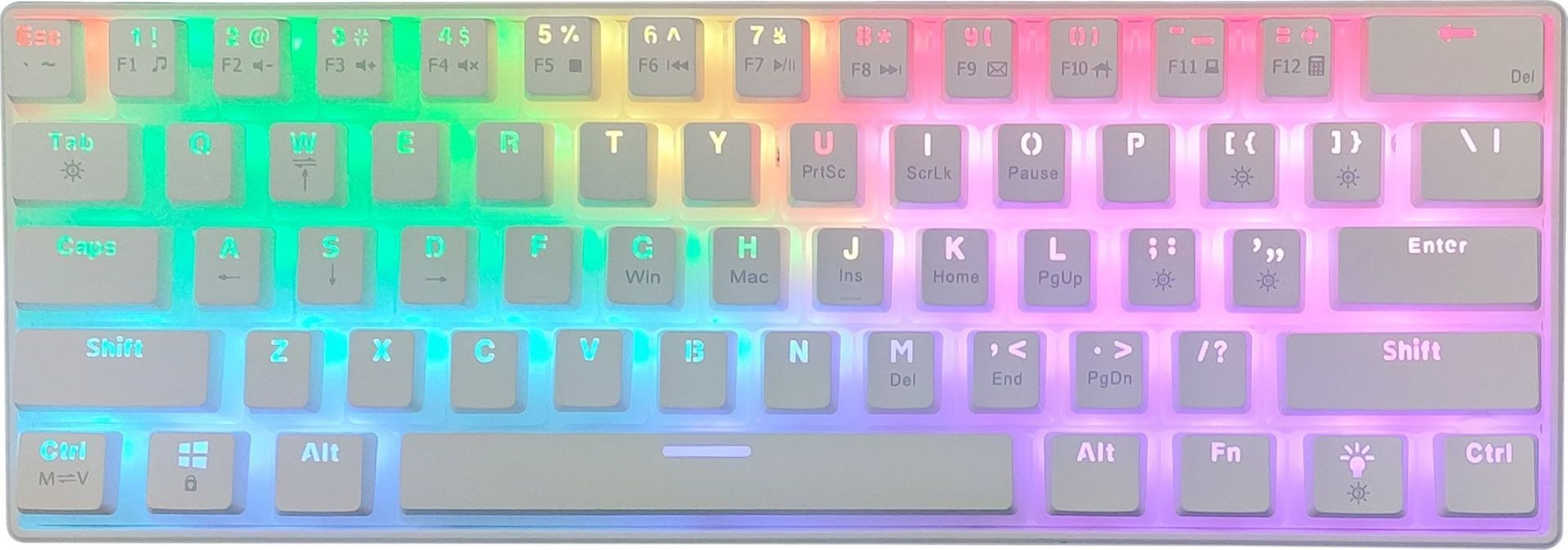 KBcustom KB61 Hot Swap Pudding Keycaps Red Switch