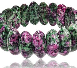 Rubin Zoisyt Niezwykła Bransoletka Naturalna Certyfikat