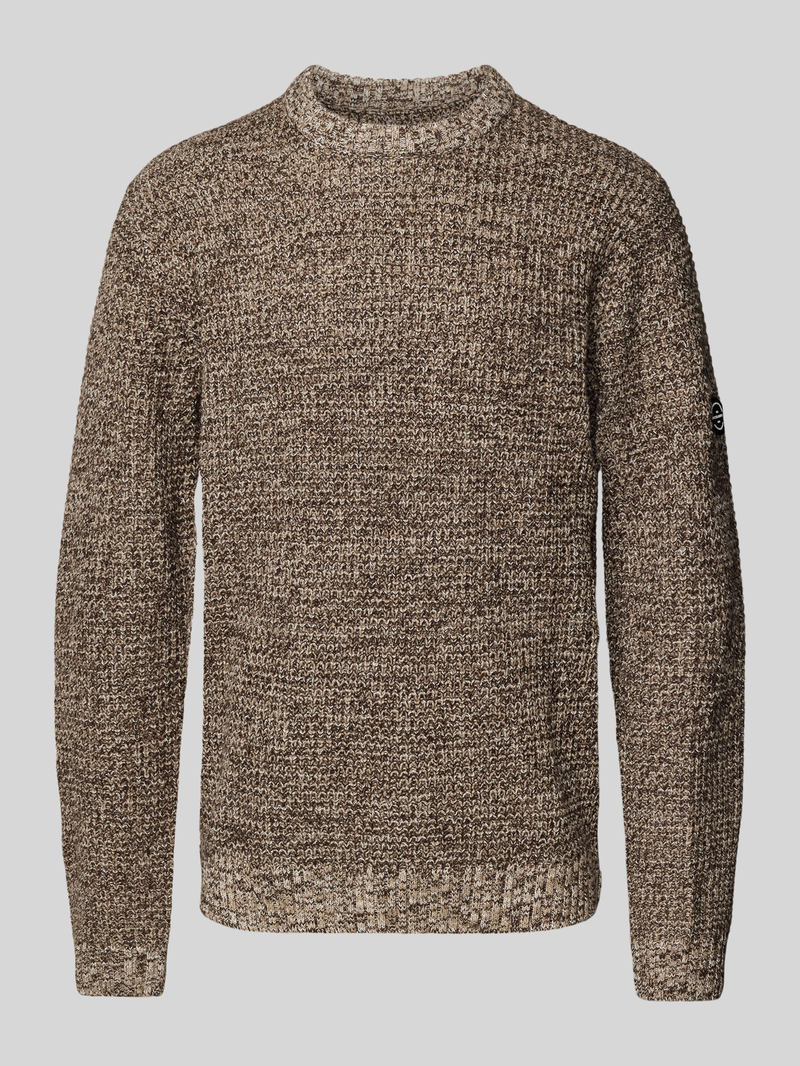 Sweter z dzianiny z okrągłym dekoltem model ‘LIAM’