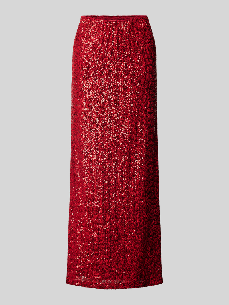 Długa spódnica z cekinami i elastycznym pasem
