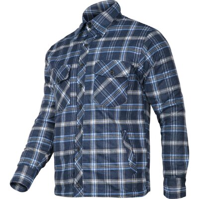 LAHTI PRO Koszula Flanelowa Ocieplana GRANATOWO-NIEBIESKA L L4180203 25980