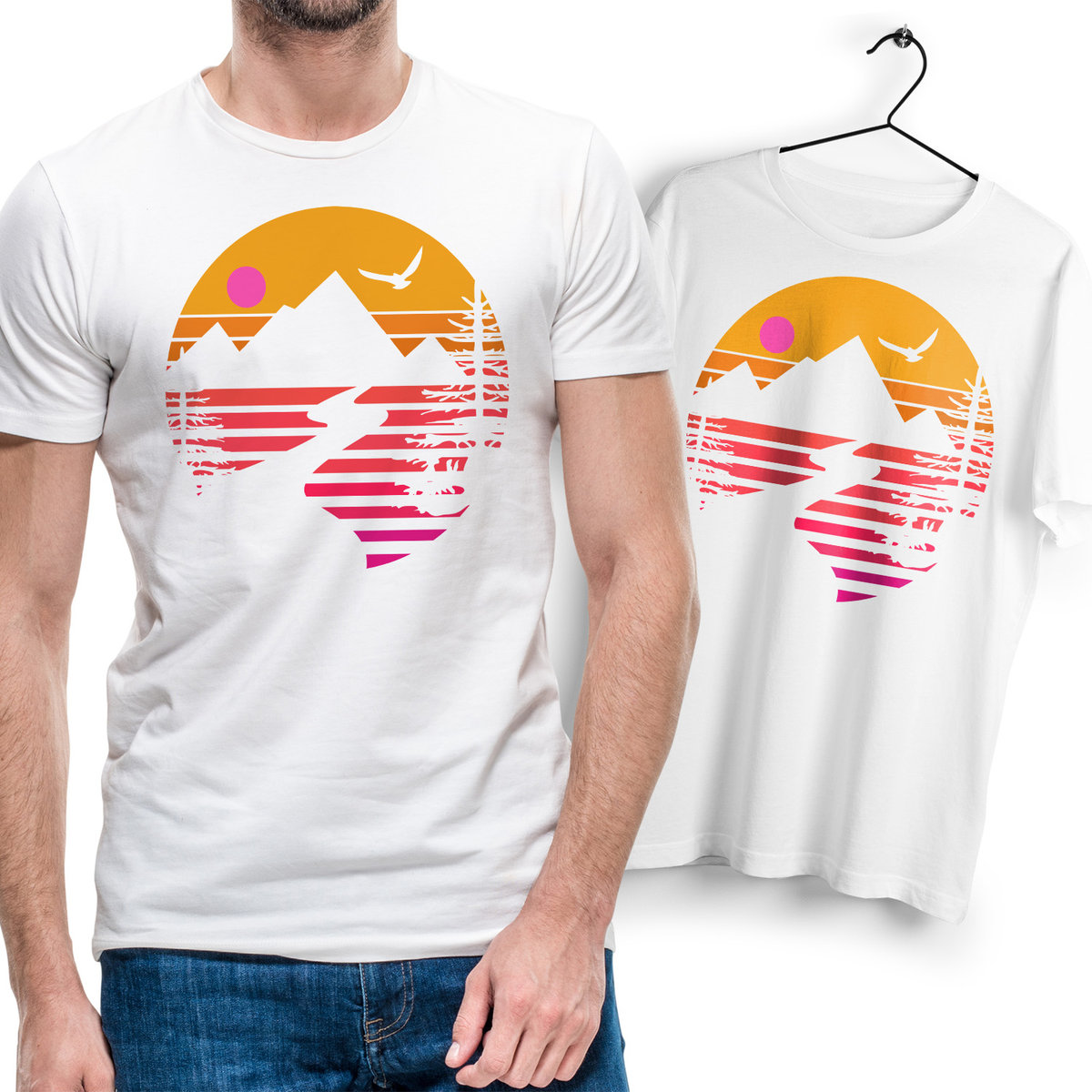 T-Shirt Podkoszulek Męski Outdoor living camping kemping góry Na Prezent