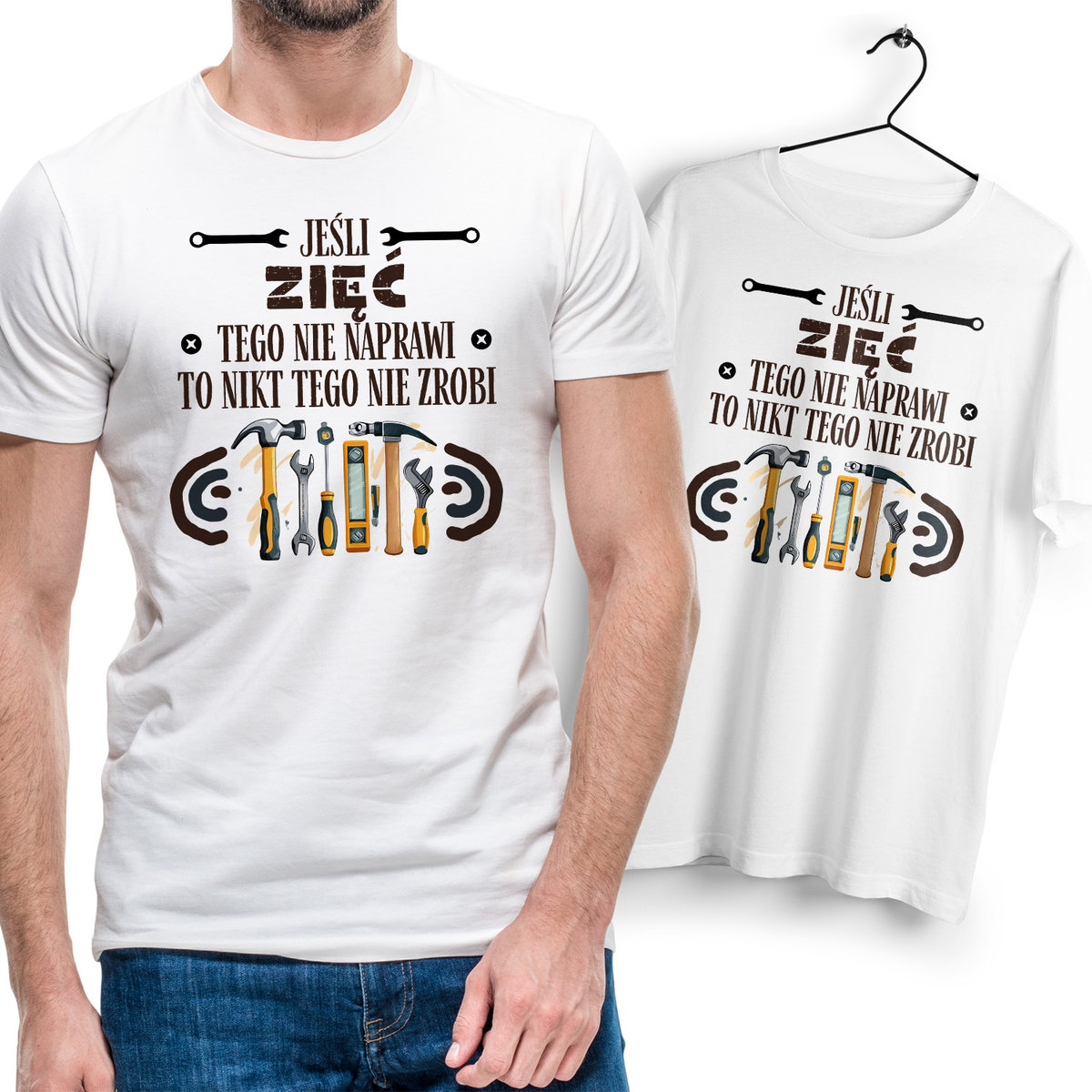 T-Shirt męski biały dla Zięcia Zięć Na Prezent Urodziny Imieniny śmieszny