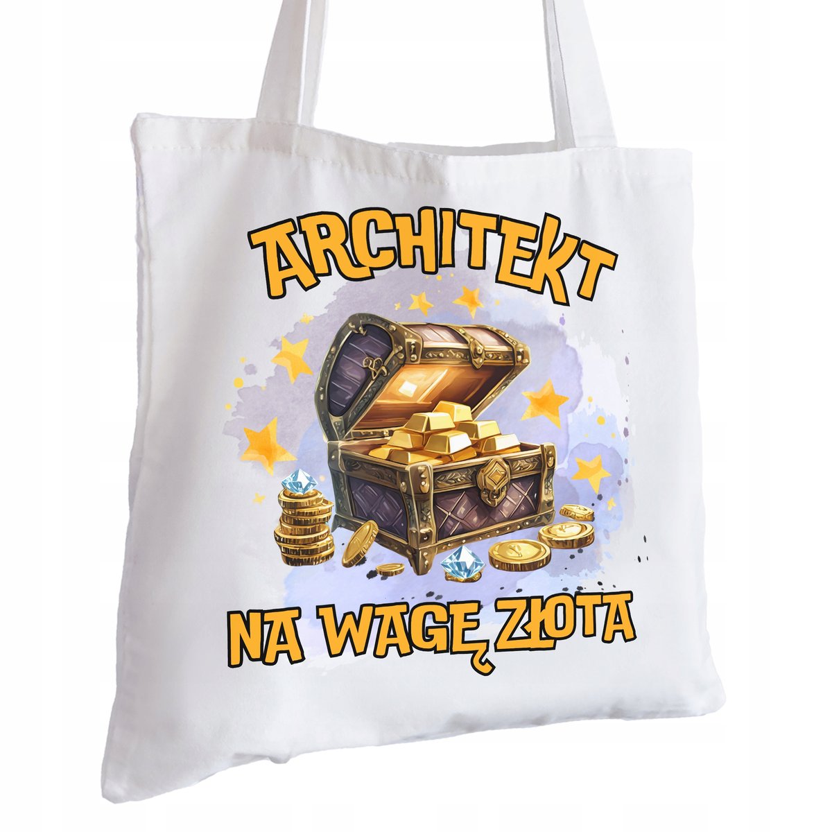 Torba Bawełniana biała dla Architekta Na Prezent ekologiczna Trwały Nadruk