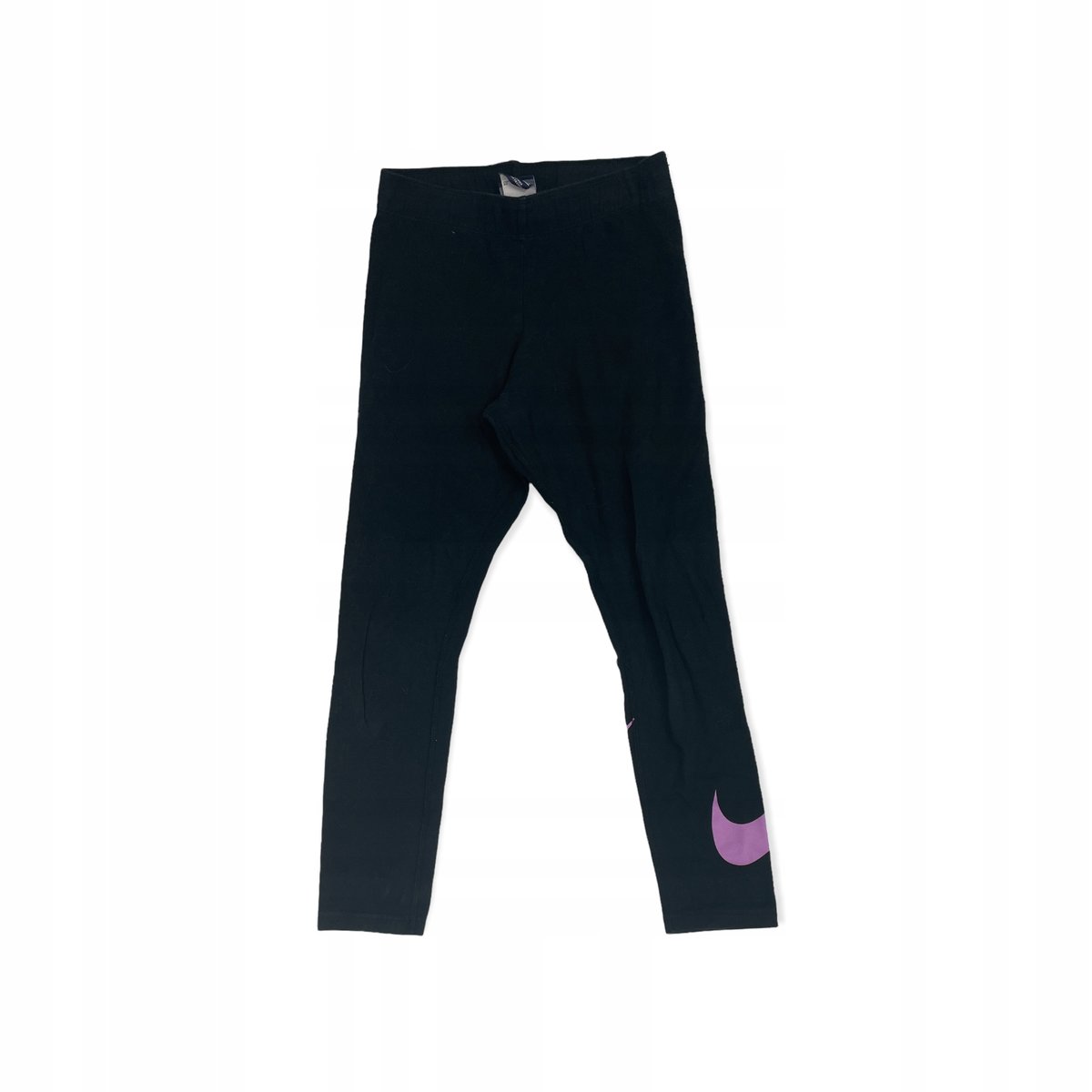 Czarne legginsy dziewczęce NIKE logo XS