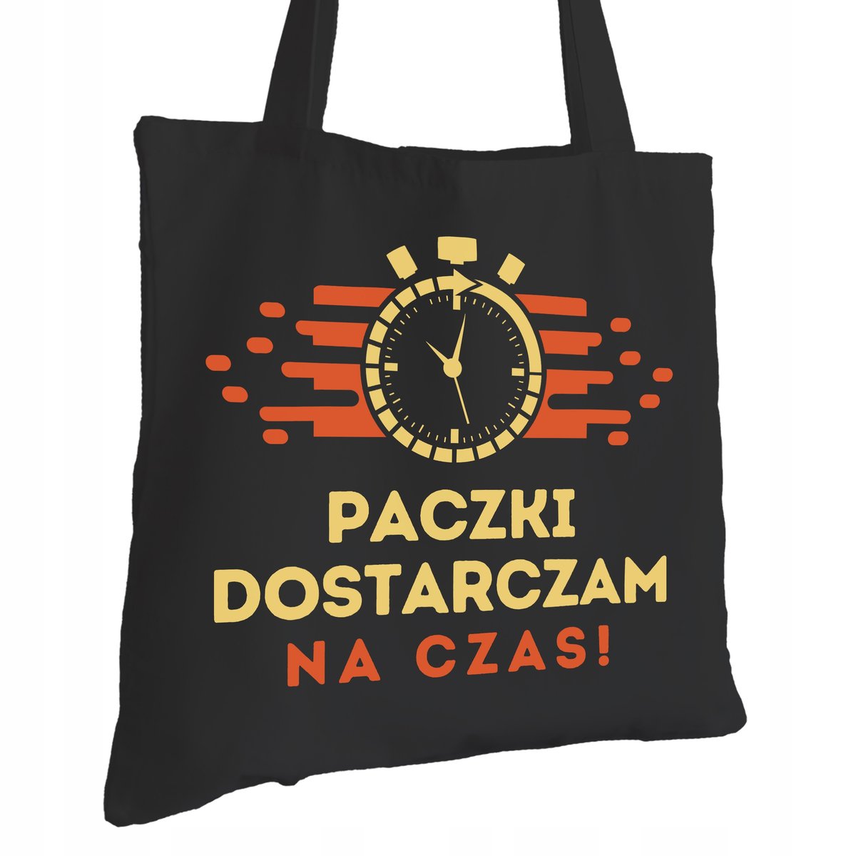 Torba Bawełniana dla Kuriera Czarna Na Prezent ekologiczna Trwały Nadruk
