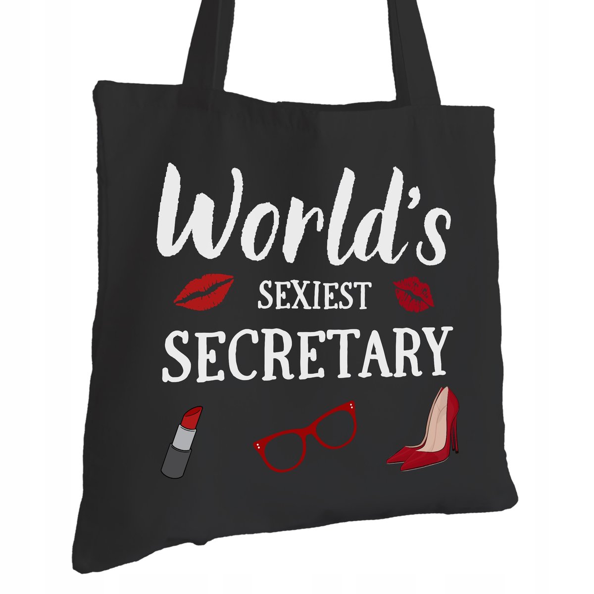 Torba Bawełniana dla Sekretarki Czarna Prezent ekologiczna Trwały Nadruk