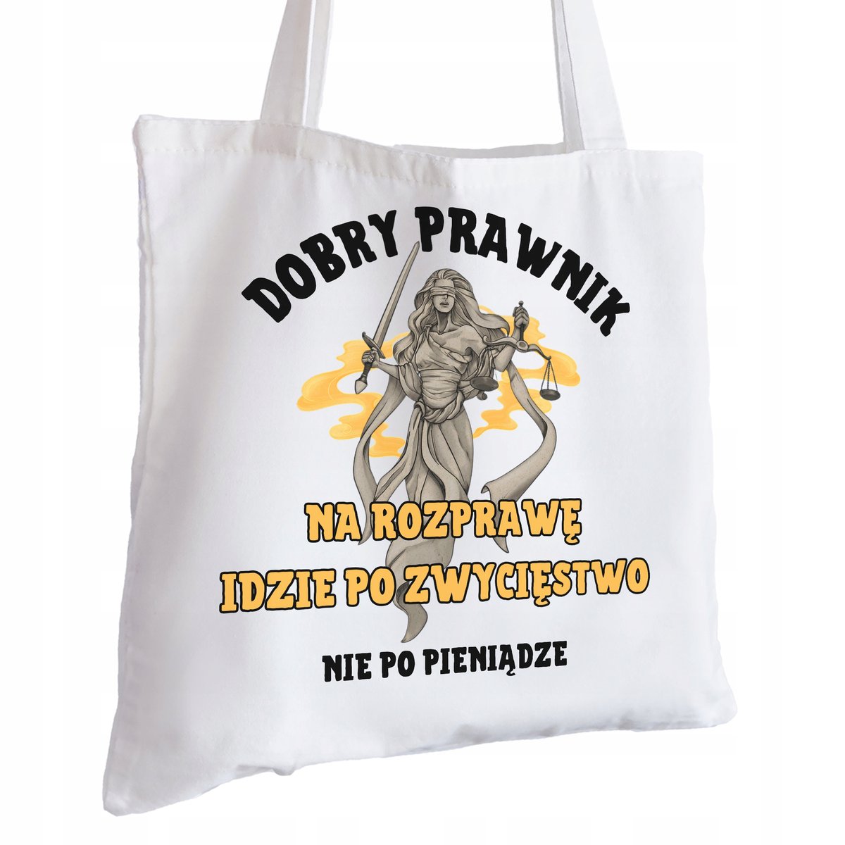 Torba Bawełniana biała dla Prawnika Na Prezent ekologiczna Trwały Nadruk