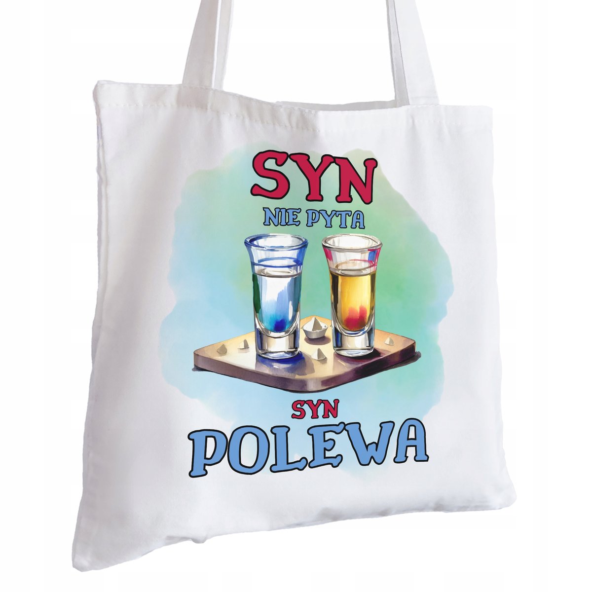 Torba Bawełniana biała dla Syna Na Prezent ekologiczna Trwały Nadruk