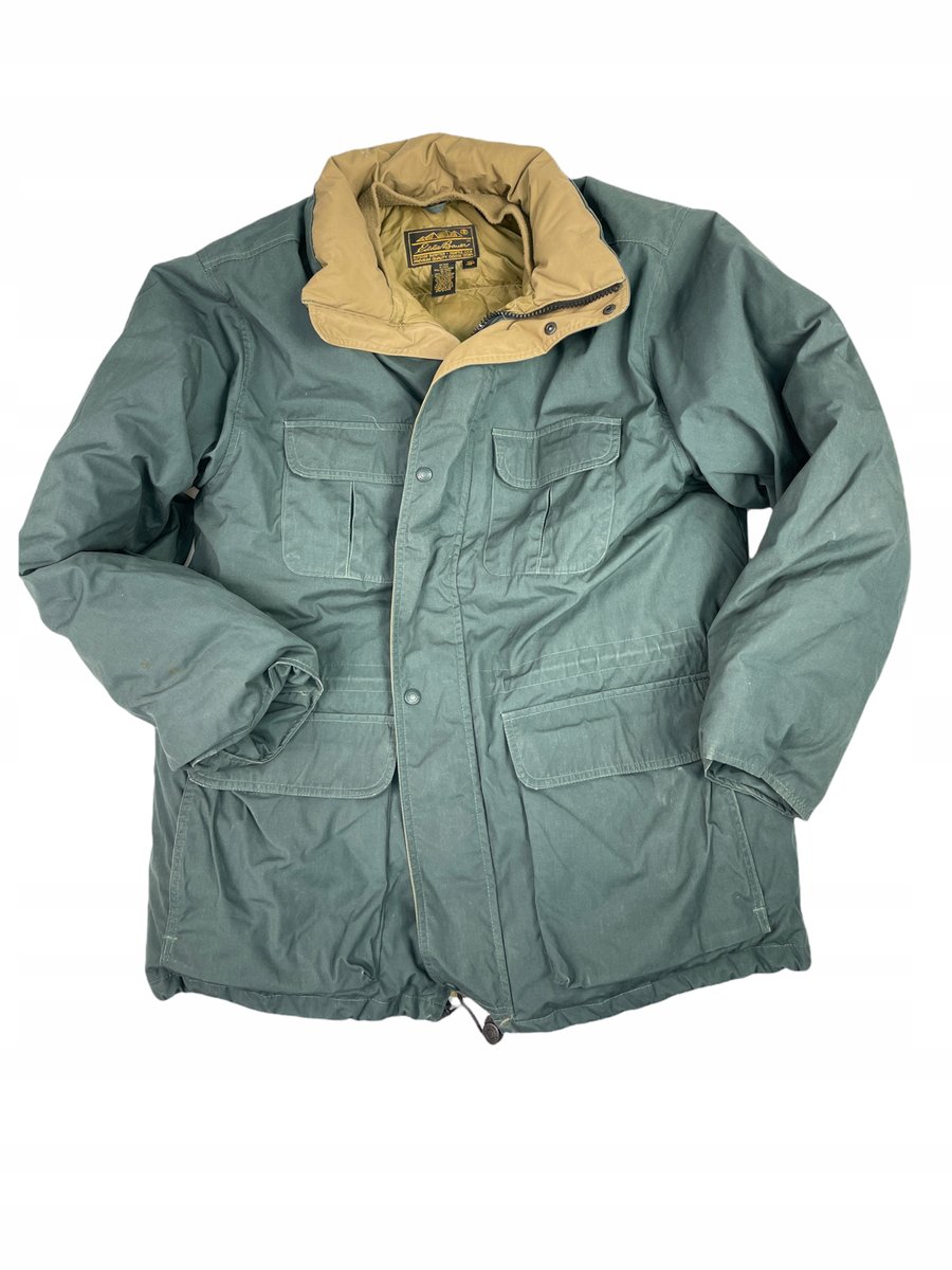 Zimowa lekka zielona kurtka męska Eddie Bauer XL