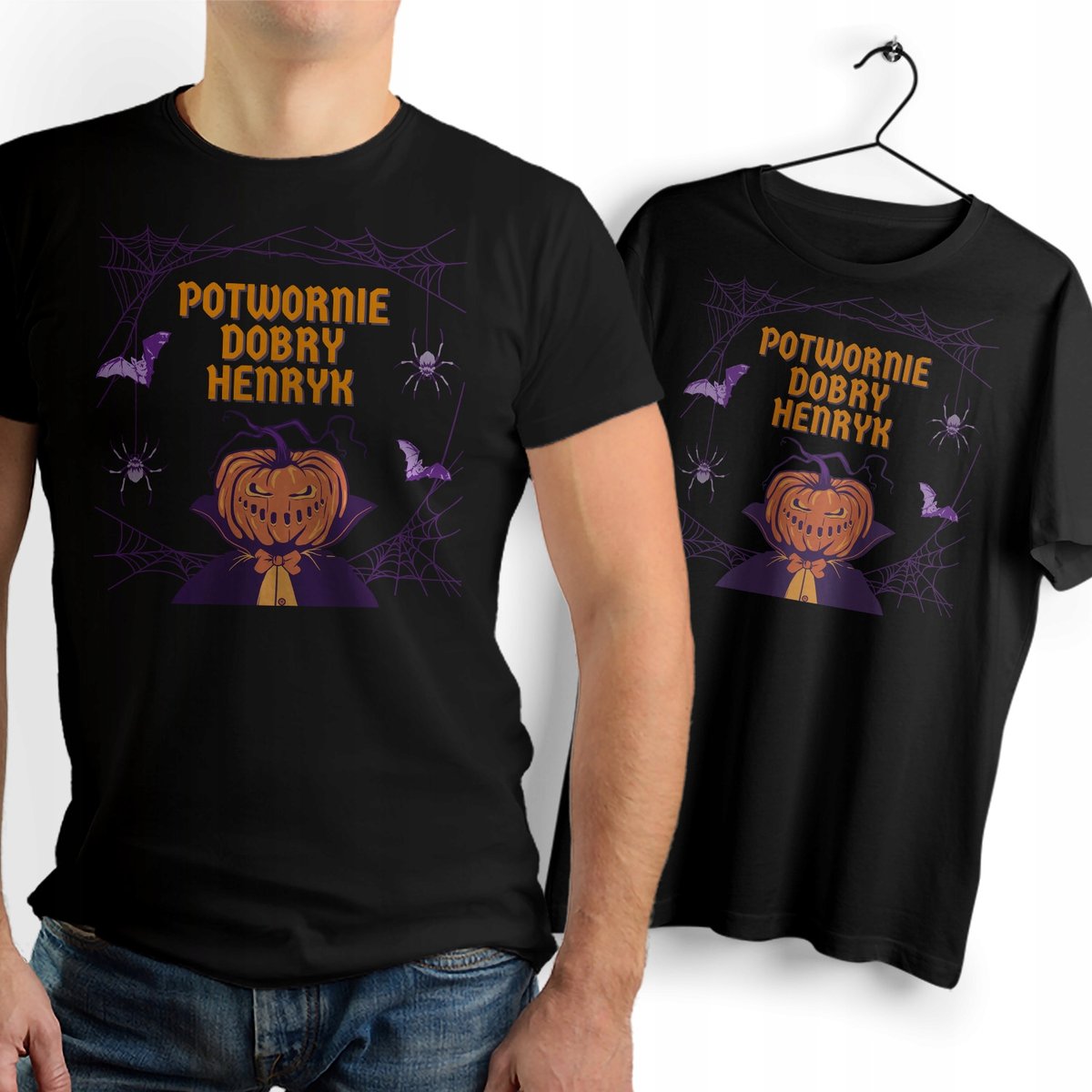 Koszulka Męska Czarna Dla Henryka T-Shirt Podkoszulek Nadruk Na Prezent
