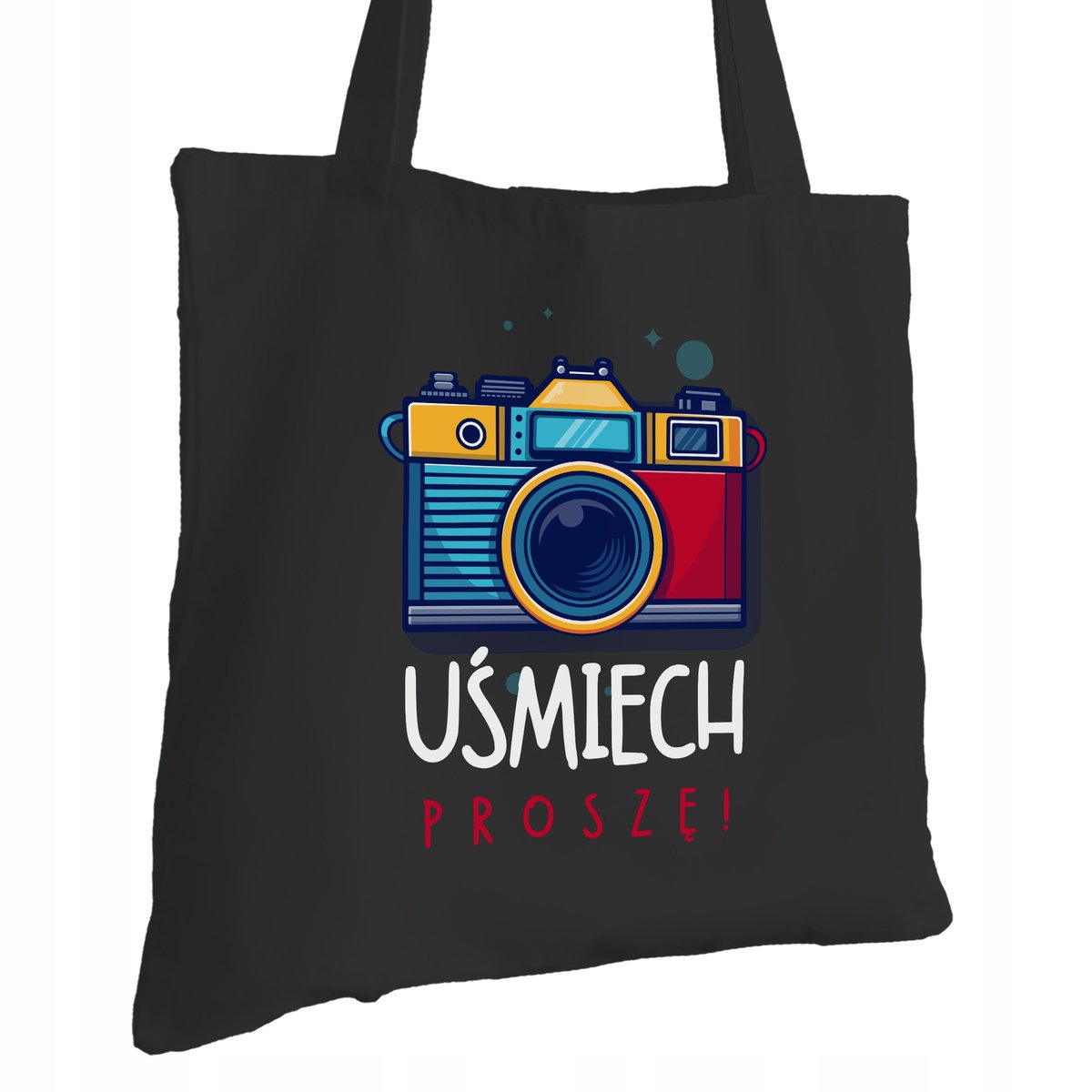Torba Bawełniana dla Fotografa Czarna Na Prezent ekologiczna Trwały Nadruk