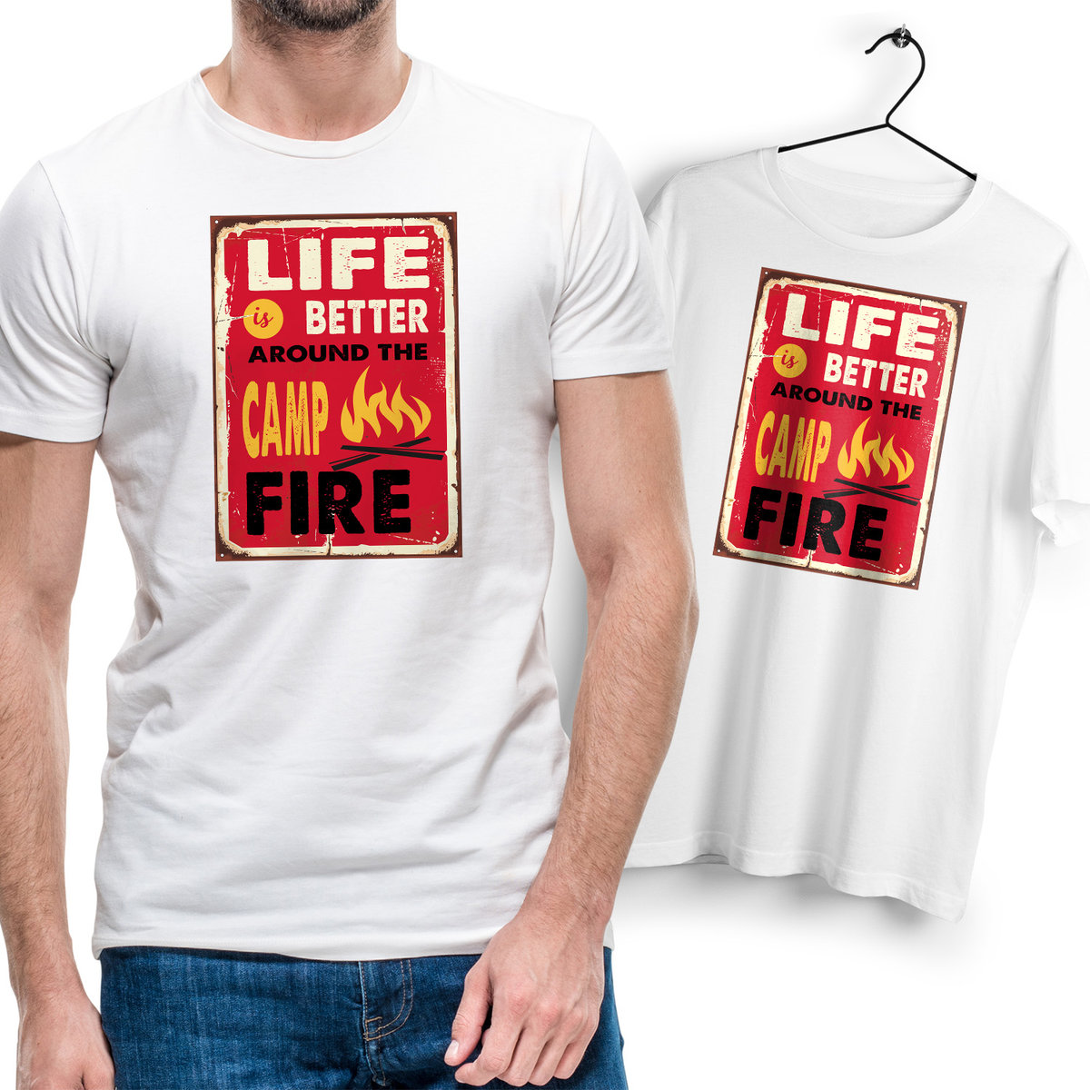 T-Shirt Podkoszulek Męski Outdoor living camping kemping góry Na Prezent