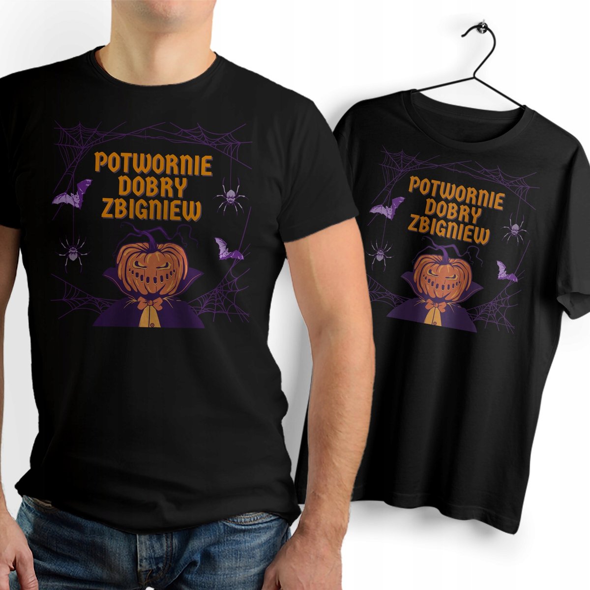 Koszulka Męska Czarna Dla Zbigniewa T-Shirt Podkoszulek z Nadrukiem Prezent