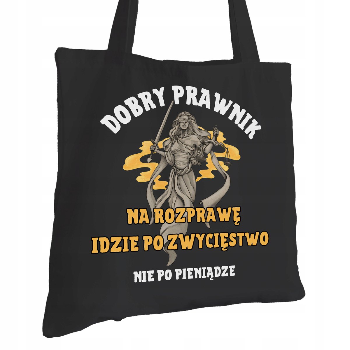 Torba Bawełniana dla Prawnika Czarna Na Prezent ekologiczna Trwały Nadruk