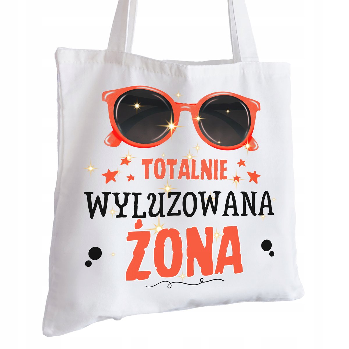Torba Bawełniana biała dla Żony Na Prezent ekologiczna Trwały Nadruk
