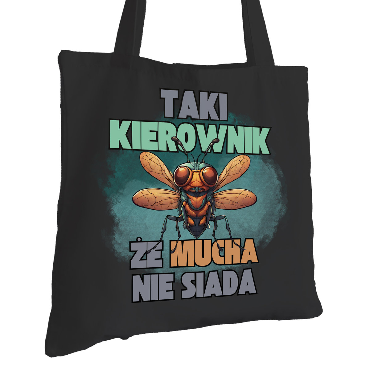 Torba Bawełniana dla Kierownika Czarna Na Prezent Ekologiczna Trwały Nadruk