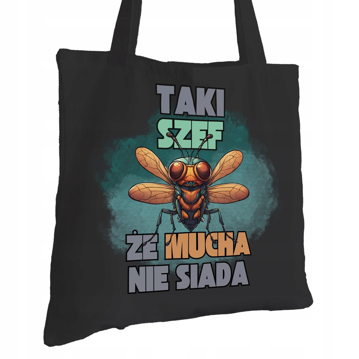 Torba Bawełniana dla Szefa Czarna Na Prezent Ekologiczna Trwały Nadruk