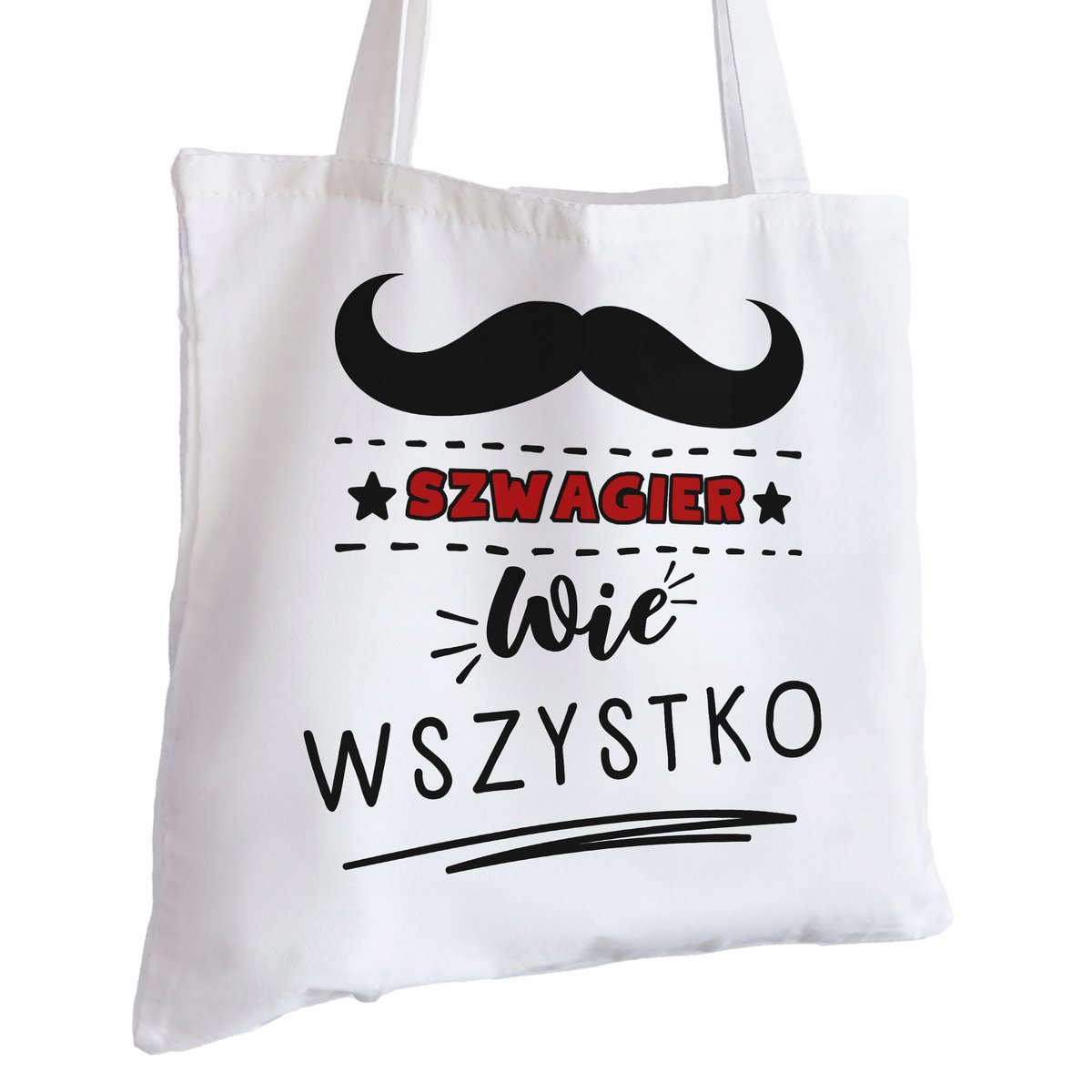 Torba Bawełniana biała dla Szwagra Na Prezent ekologiczna Trwały Nadruk