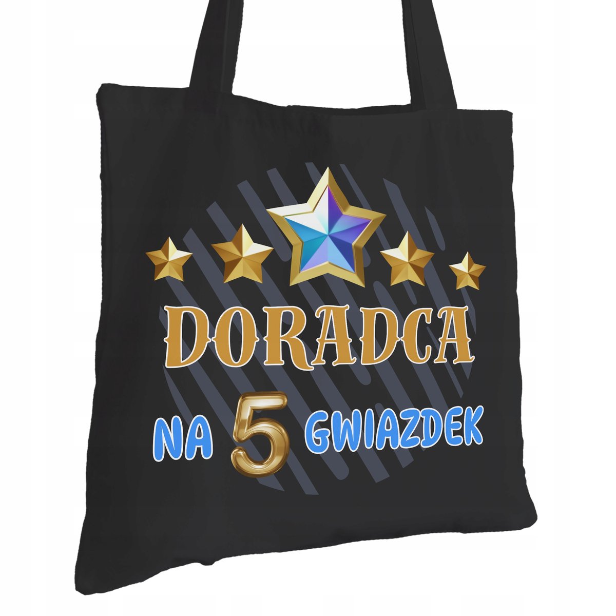 Torba Bawełniana dla Doradcy Czarna Na Prezent ekologiczna Trwały Nadruk