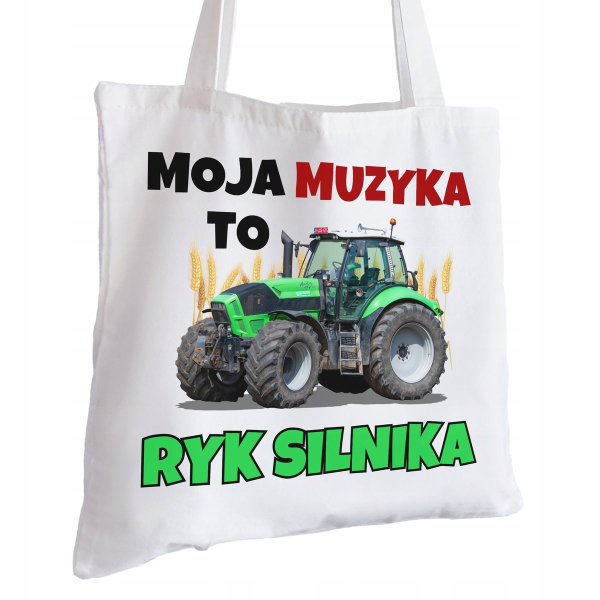 Torba Bawełniana biała dla Rolnika Na Prezent ekologiczna Trwały Nadruk