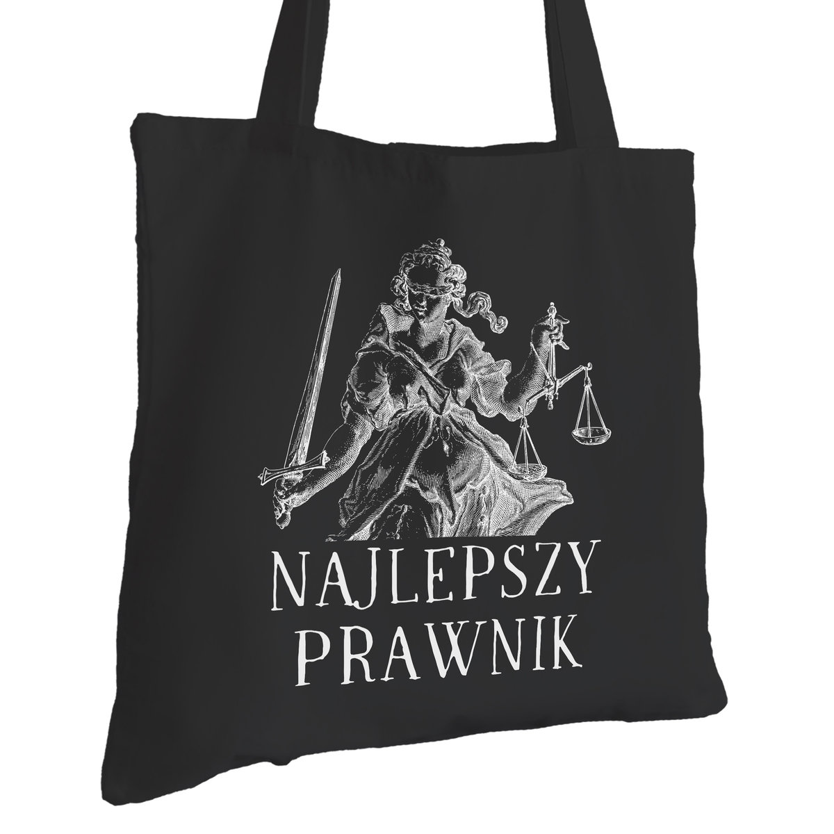 Torba Bawełniana dla Prawnika Czarna Na Prezent ekologiczna Trwały Nadruk