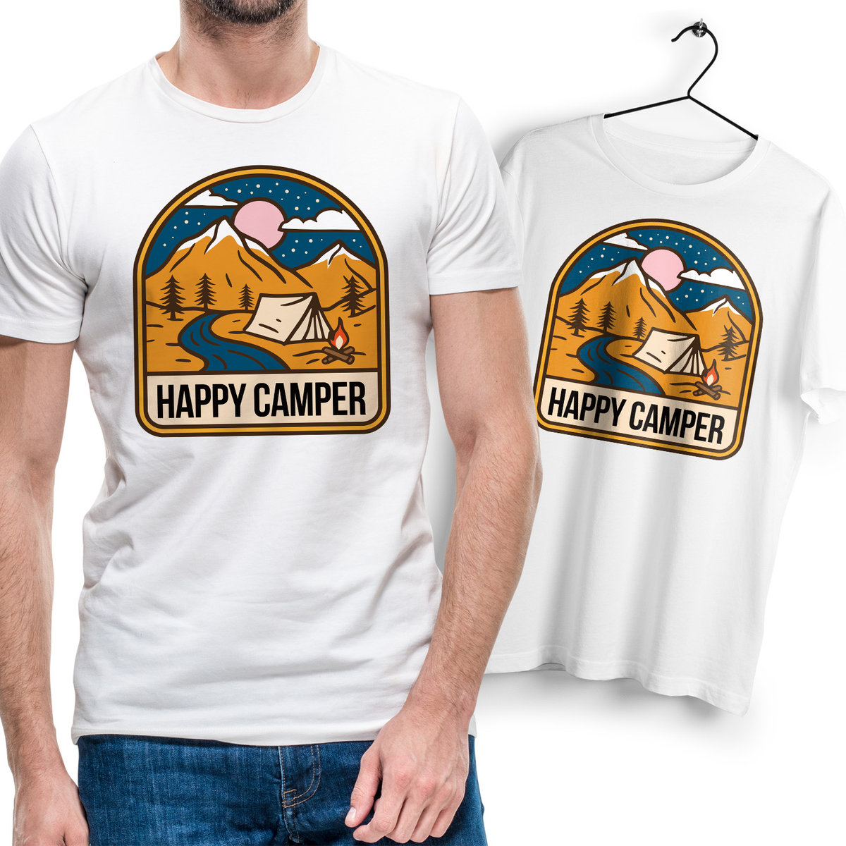 T-Shirt Podkoszulek Męski Outdoor living camping kemping góry Na Prezent