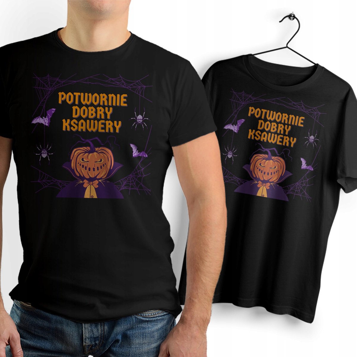 Koszulka Męska Czarna Dla Ksawerego T-Shirt Podkoszulek Nadruk Na Prezent