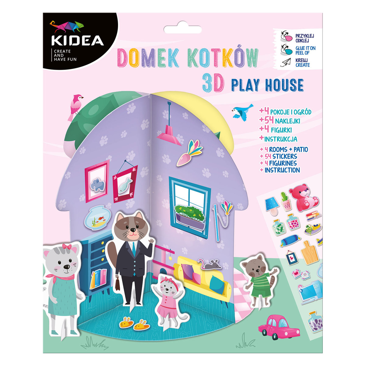 DERFORM, kreatywny domek 3d dla kotków kidea