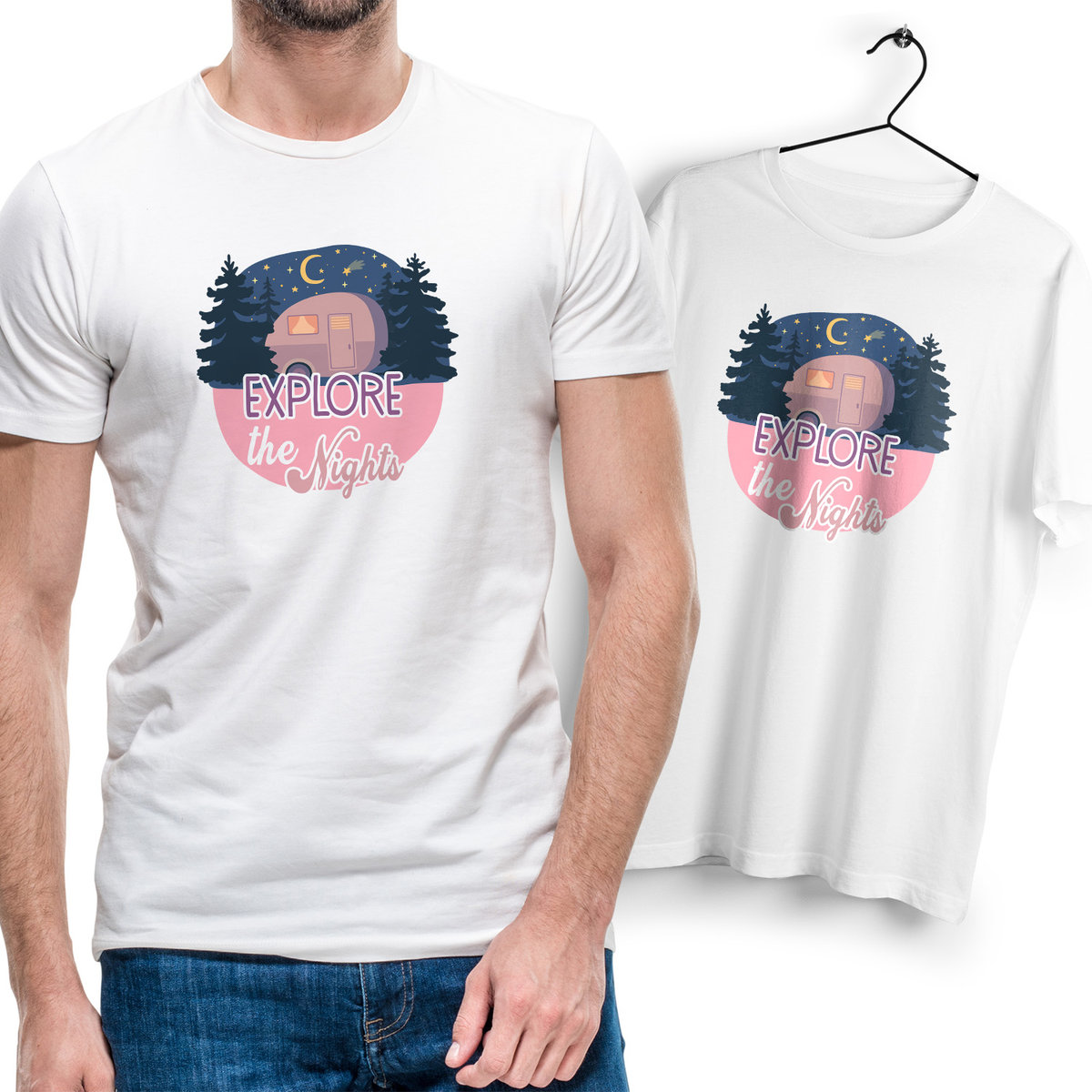 T-Shirt Podkoszulek Męski Outdoor living camping kemping góry Na Prezent