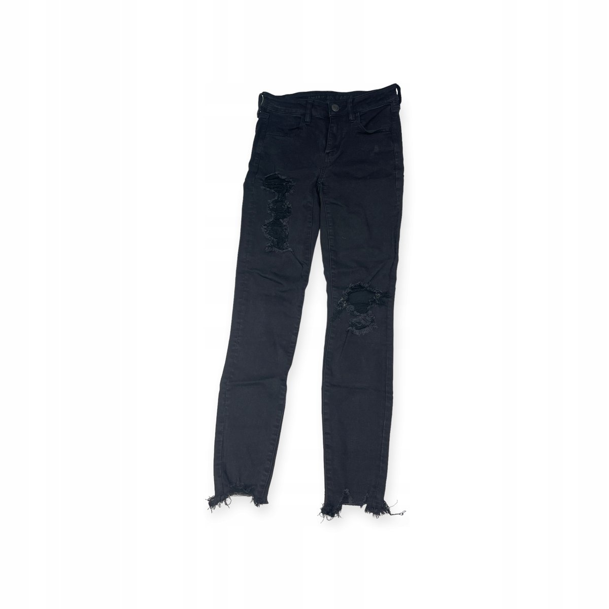 Jeansowe spodnie damskie dziury American Eagle 4 S