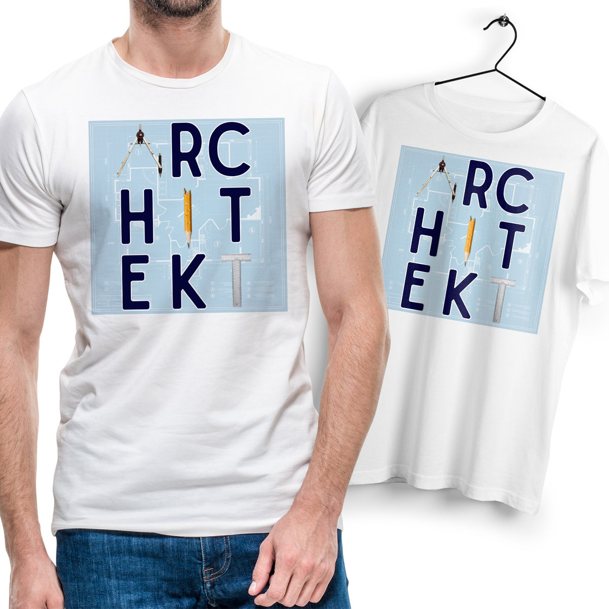 Dla Architekta T-Shirt biały Na Prezent z Dowolnym Nadrukiem Zdjęciem Gift
