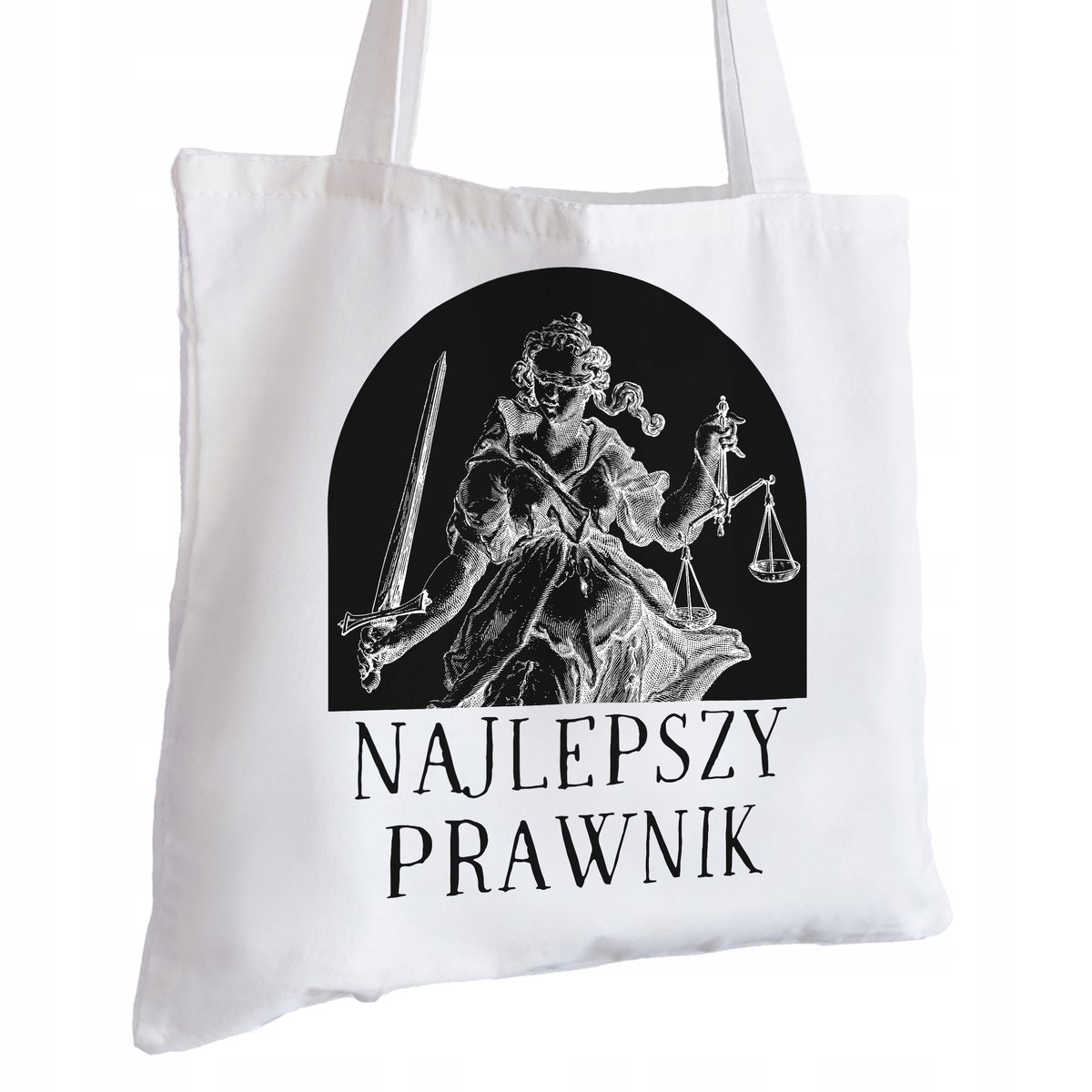 Torba Bawełniana biała dla Prawnika Na Prezent ekologiczna Trwały Nadruk