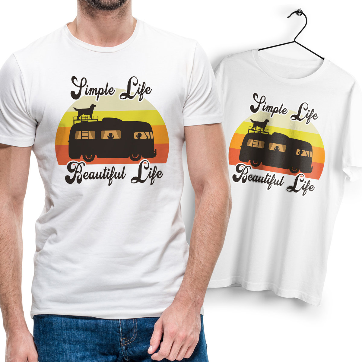 T-Shirt Podkoszulek Męski Outdoor living camping kemping góry Na Prezent