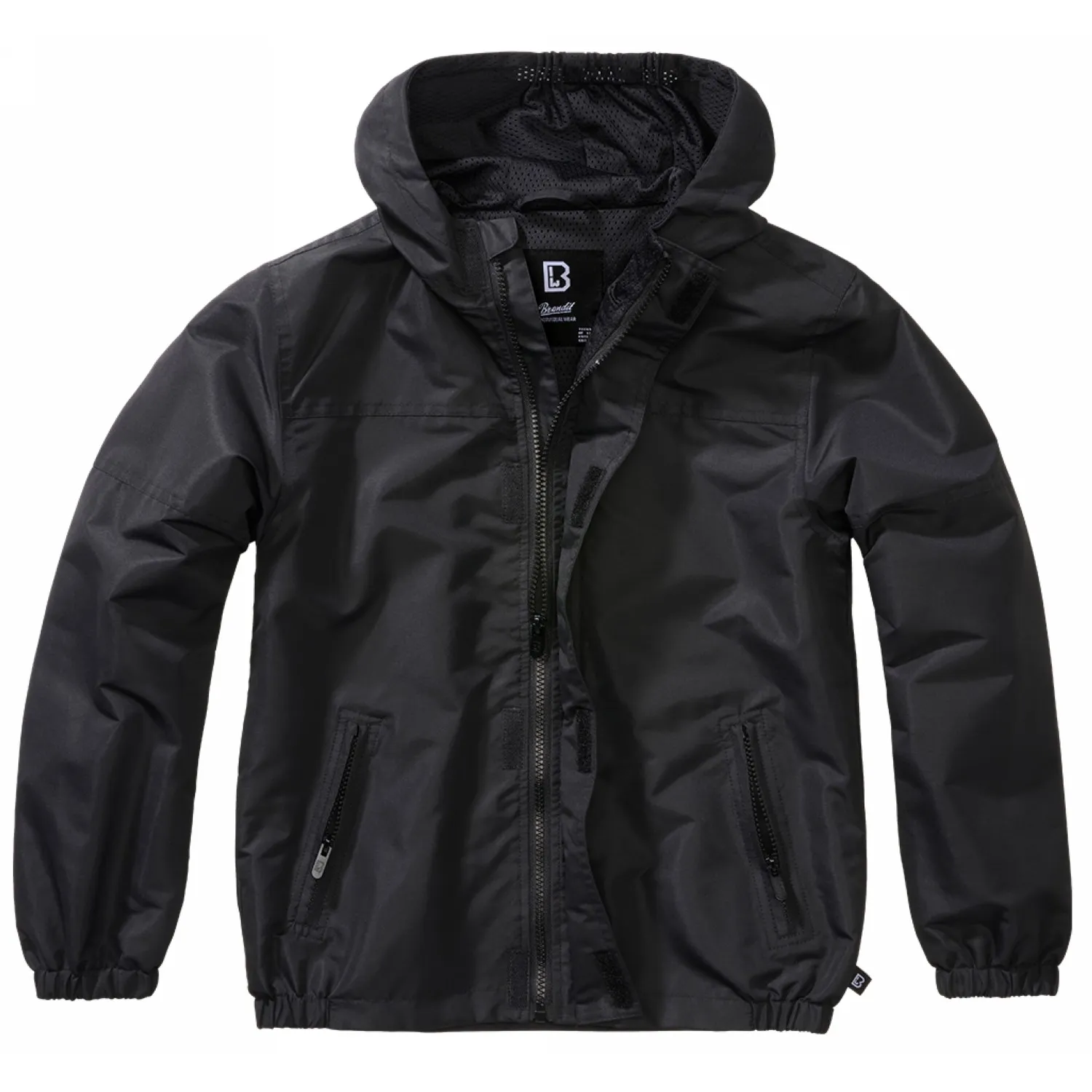 Kurtka dziecięca BRANDIT Summer Windbreaker Frontzip - Czarna 122-128 (7-8 Lat)