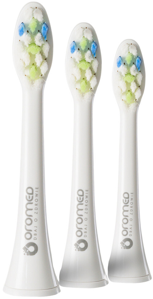 Końcówki do szczoteczek Oromed Oro-Sonic Next 3 szt. Białe Darmowa dostawa od 99 zł!