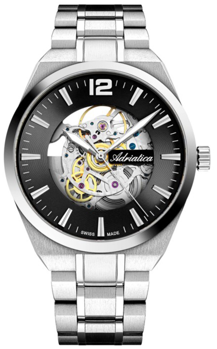 Zegarek Adriatica A8343.5154SA Stainless Steel Skeleton 41mm