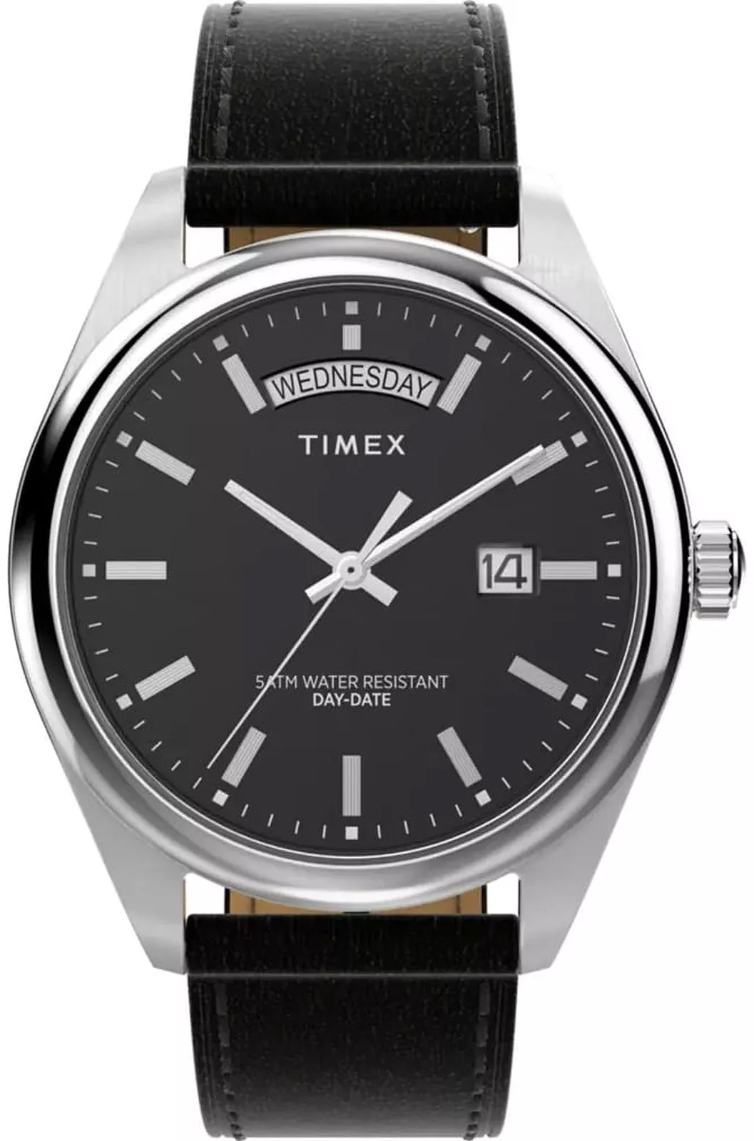 Zegarek Timex TW2W57400 Legacy Eco Leather Strap Black 41mm
