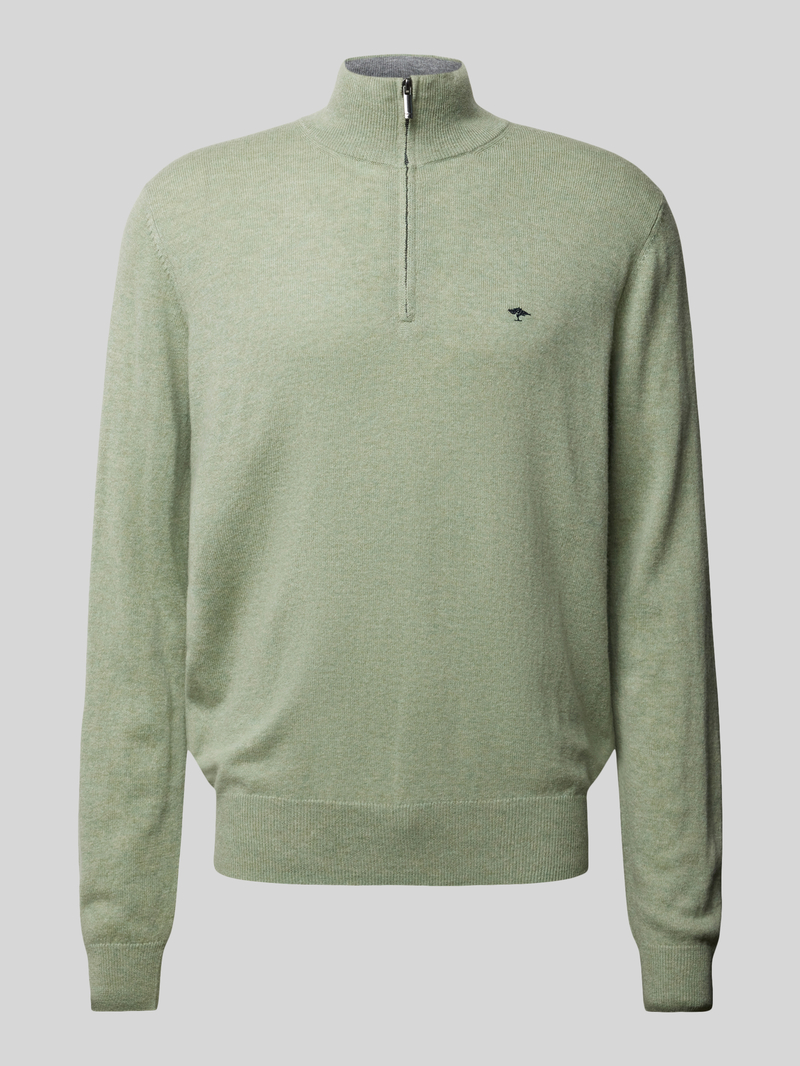Sweter z dzianiny z kołnierzem